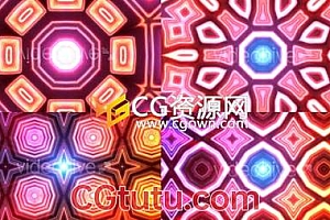 万花筒图案动画效果视频素材 LED大屏幕抽象动态高清素材 免费下载
