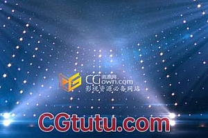视频素材 舞台灯光聚光灯粒子LED大屏幕晚会舞台高清背景视频素材