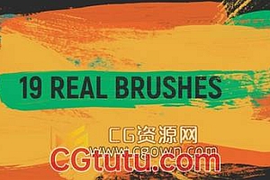 19种笔刷遮罩运动图形动画高清视频素材带Alpha透明通道