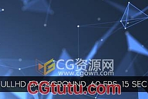 蓝色水晶格子点线动态背景动画高清视频素材