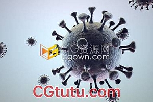 高质量3D渲染新型冠状病毒动画动态背景视频素材