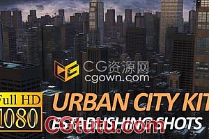 视频视频-无人机飞行航拍都市3D建筑物纽约城市场景动画视频