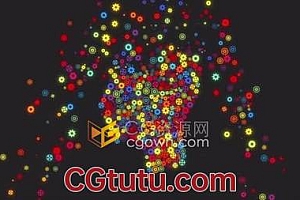 视频素材-教育理念头脑齿轮元素智慧思维新概念创意视频背景