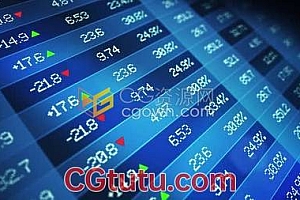 视频素材-股票市场数据总览股票交易统计表屏幕动画背景素材