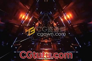 VJ素材-6个循环视频科幻穿越场景动画背景视频素材
