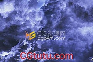 4K视频素材-黑暗天空多云飞翔穿越云层动态背景视频素材