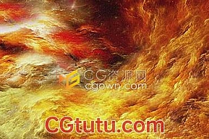 视频素材-抽象星云空间华丽粒子动态大气背景素材