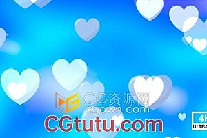 4K分辨率心形图形动态背景视频素材VJ循环视频下载