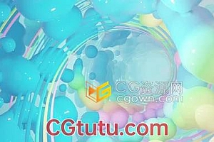 4K径向圆抽象全息几何图形多彩艺术背景视频素材免费下载