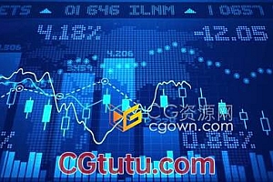 数字证券交易所财务数据图业务数据分析图表背景视频素材