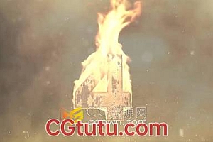 视频素材-爆炸火焰火花粒子动画倒计时5秒金属数字