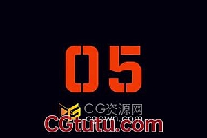 视频素材-发光故障图形数字动画倒计时10秒效果视频
