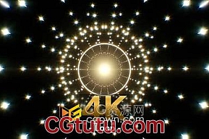 视频素材-闪闪发光的耀斑光粒子效果循环4k背景