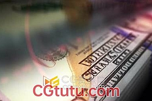视频素材-美元纸币印刷快速现金票据计数动画经济商业金融主题背景