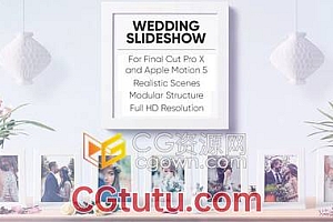 制作优雅时尚相册视频婚礼幻灯片家庭照片温暖展示动画效果-FCPX插件下载