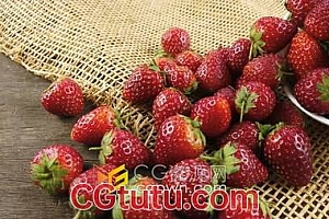 草莓新鲜水果实拍视频素材