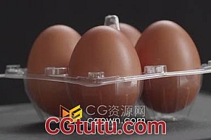 旋转展示储存盒上面鸡蛋拍摄效果实拍视频素材4K
