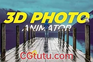 3D Photo Animation FCPX插件照片制作三维动画效果
