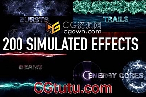 200套Simulated Effects VFX高分辨率视频特效素材.EXR图像序列