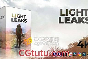 Light Leaks 4K分辨率视频素材61组镜头漏光闪烁光效叠加动画效果