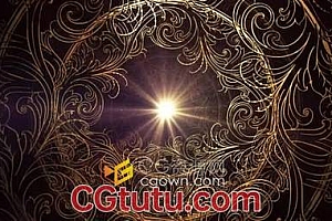 经典装饰花卉复古图案动画4K分辨率背景视频下载