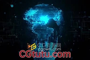 数字信息世界地球AI人工智能连接网络安全科技4K背景视频素材