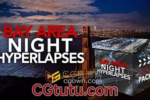 Bay Area Night Hyperlapses旧金山夜间城市夜景延时拍摄4K实拍视频素材