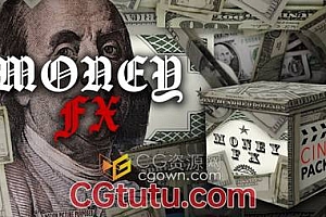 Money FX 金钱纸币叠加效果与转场视频素材4K分辨率