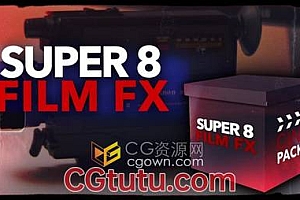 Super 8 Film FX 制作胶片烧伤效果视频素材