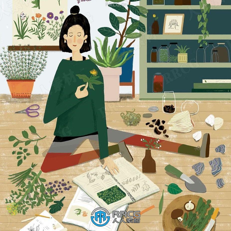 147张插画师Ginnie Hsu温暖叙事视觉风格作品集 + 12视频