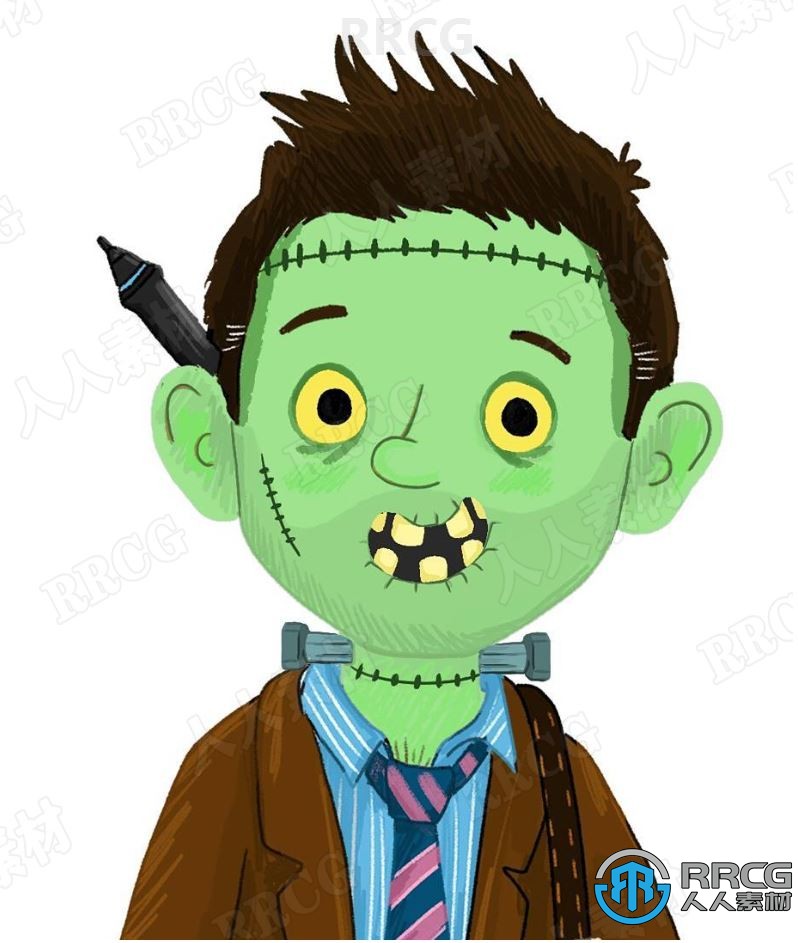 画师TimbudgenQ版卡通儿童风格平面角色原画插画集