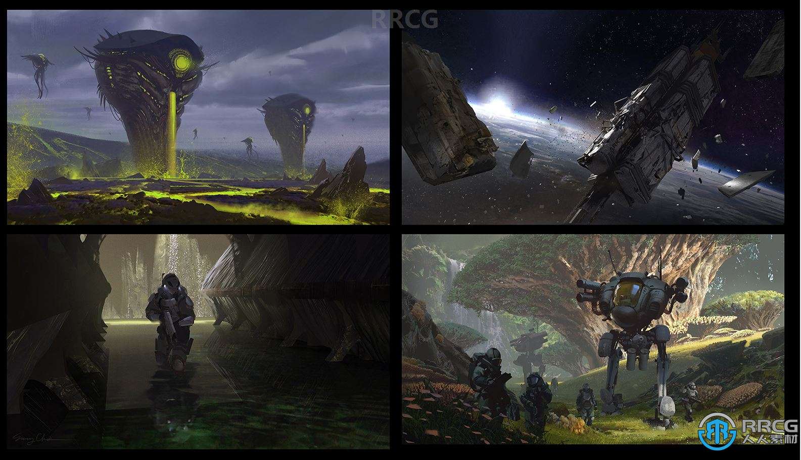 西雅图画师Sung Choi卡通科幻室外环境场景原画插画集