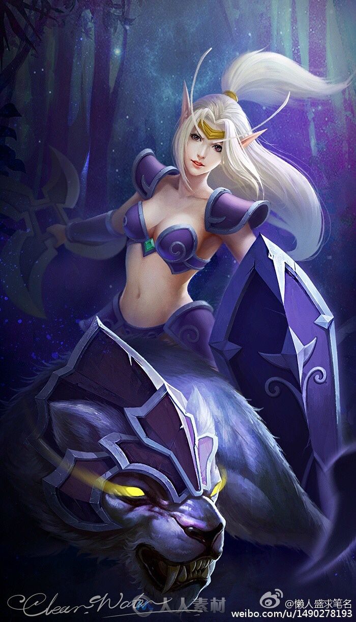 精灵类美女角色原画插画合辑