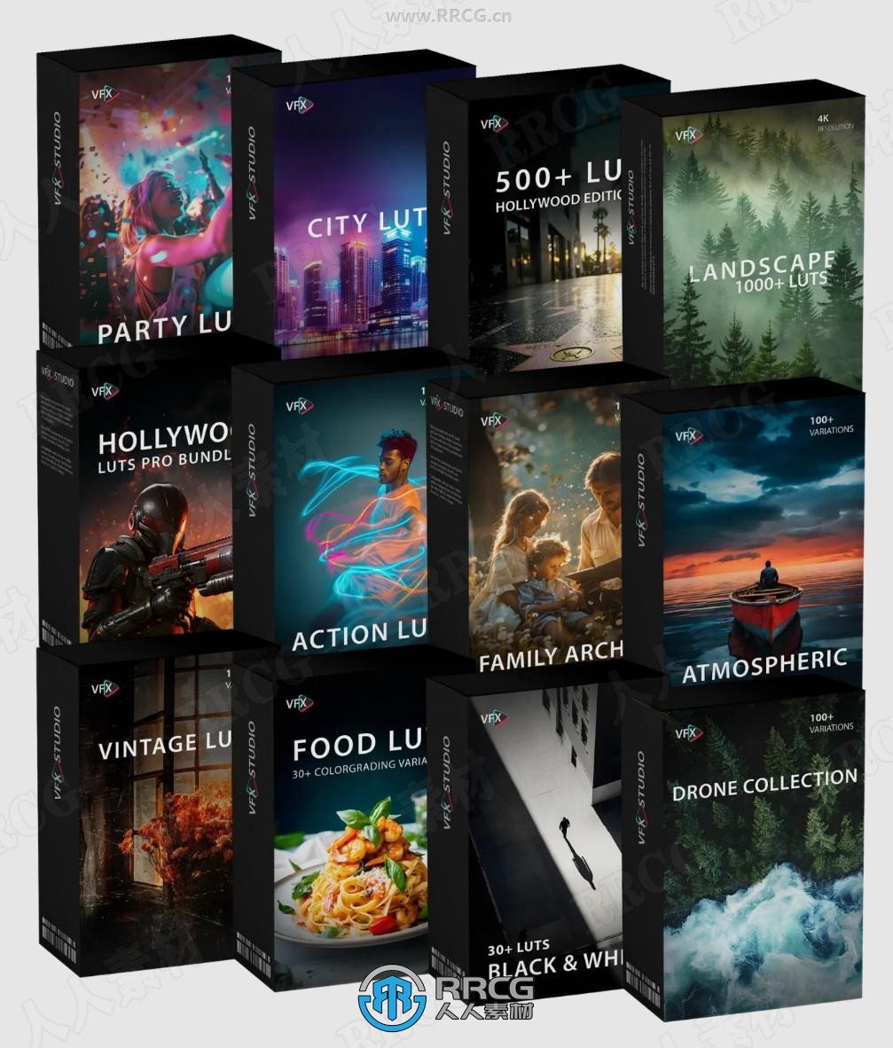 VfxStudio出品4000组好莱坞大师LUT调色预设全集