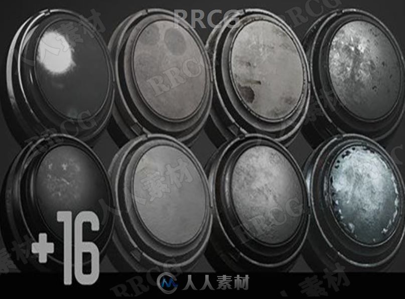 16组金属塑料玻璃油漆等SP纹理材质合集