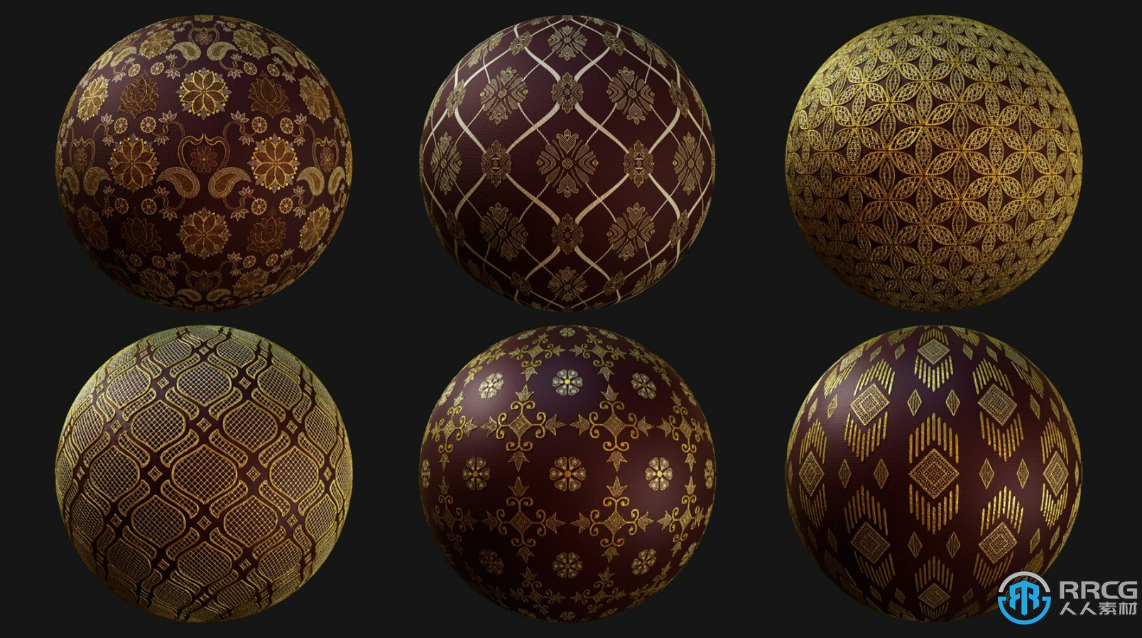 70组皇家贵族花边织物图案无缝纹理贴图合集