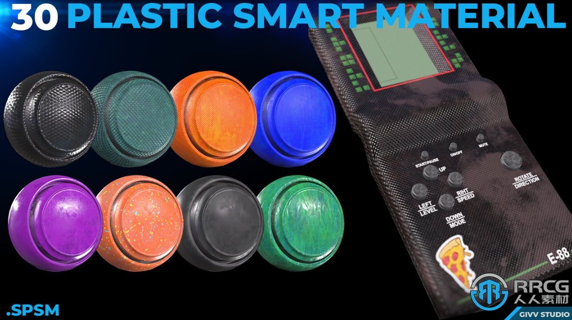 30组高质量塑料智能蒙版纹理材质合集 spsm格式