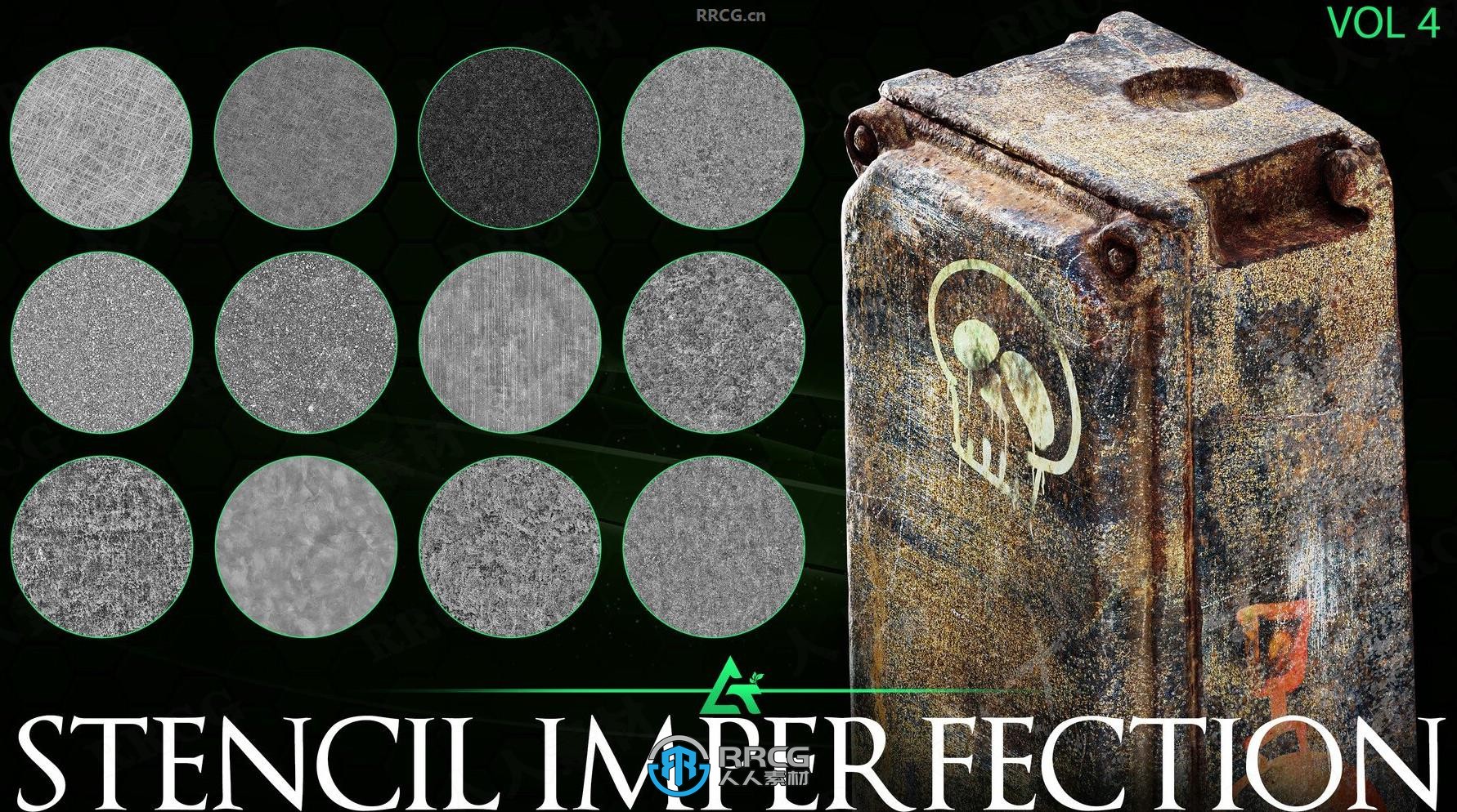 100张磨损污渍划痕等真实表面质感纹理贴图合集